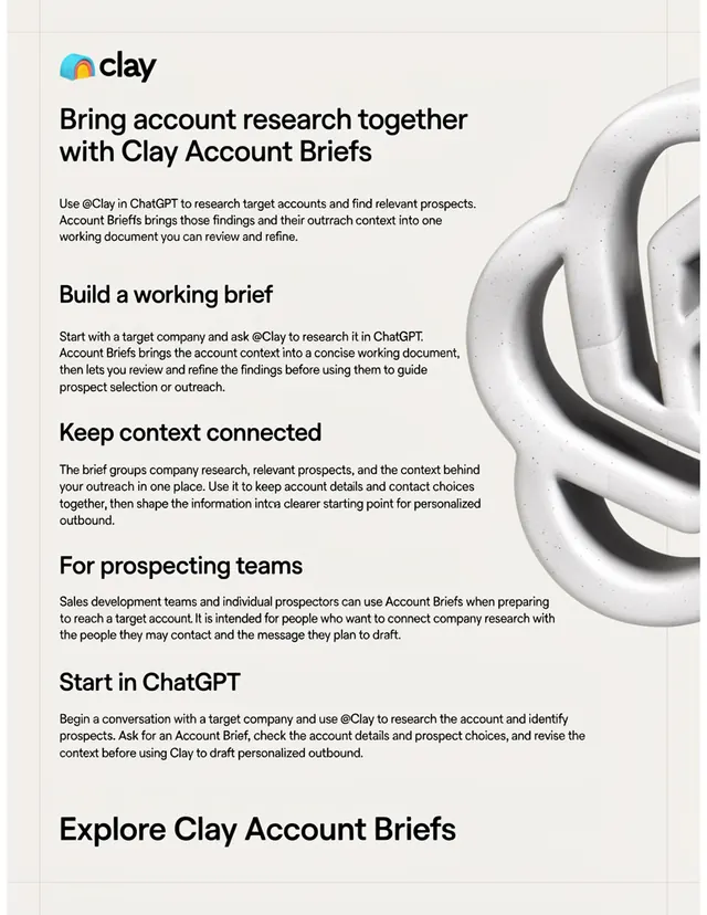 Clay one-pager made by Ideogram