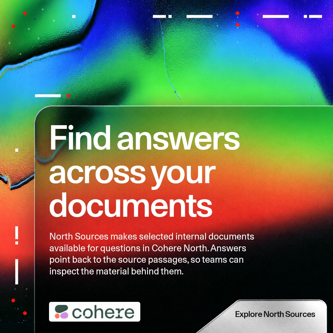 Cohere ad made by CharacterQuilt