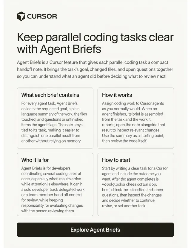 Cursor one-pager made by FLUX