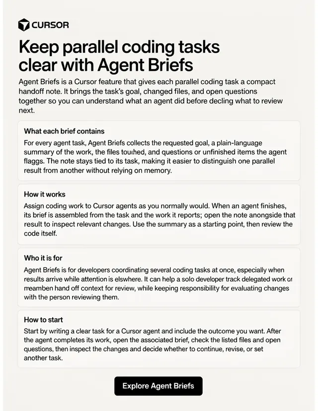 Cursor one-pager made by Ideogram