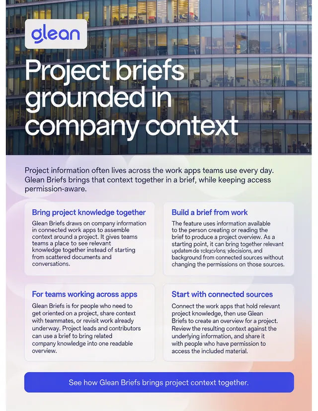 Glean one-pager made by FLUX