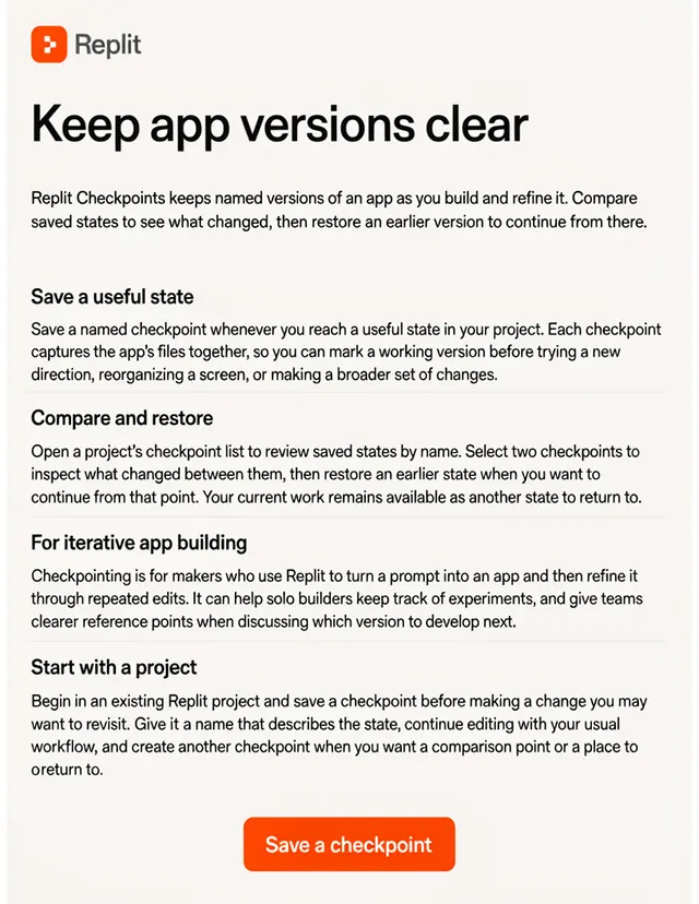Replit one-pager made by Ideogram