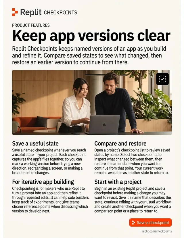 Replit one-pager made by Nano Banana