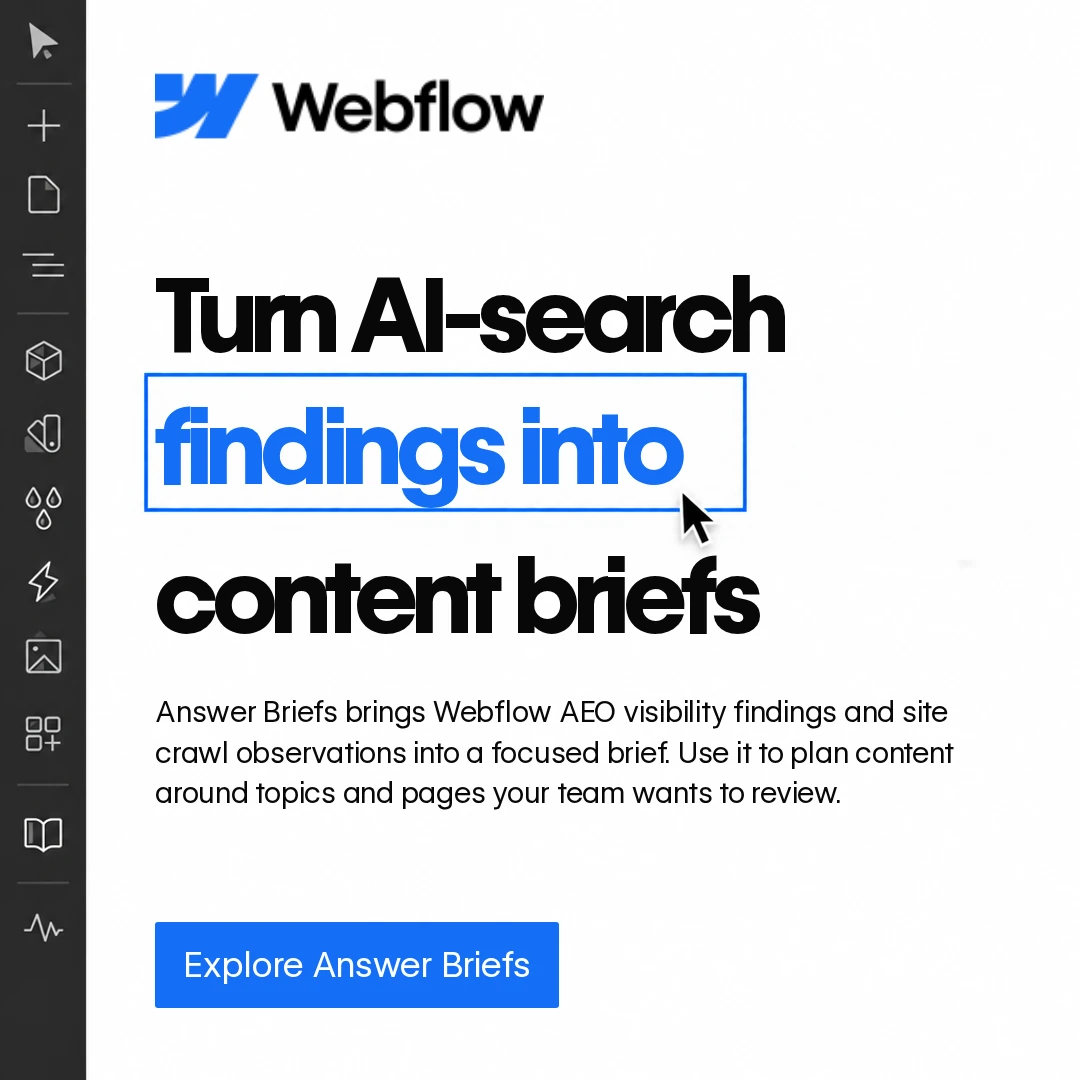 Webflow ad made by CharacterQuilt