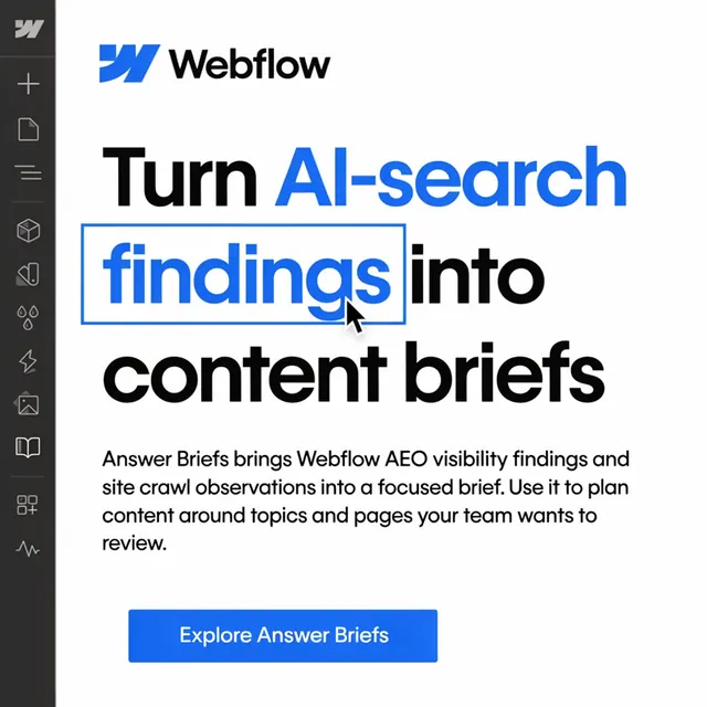 Webflow ad made by Ideogram