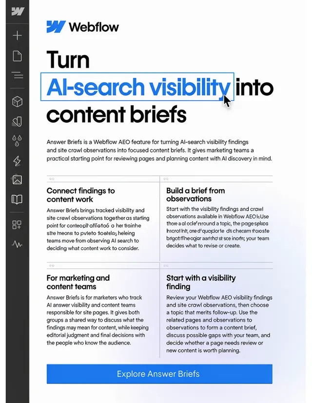 Webflow one-pager made by FLUX