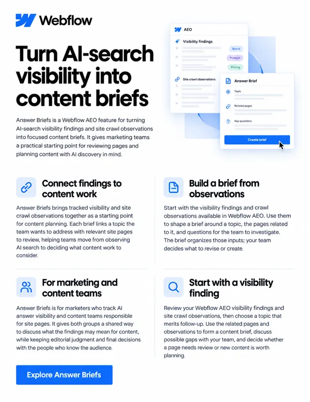 Webflow one-pager made by OpenAI images