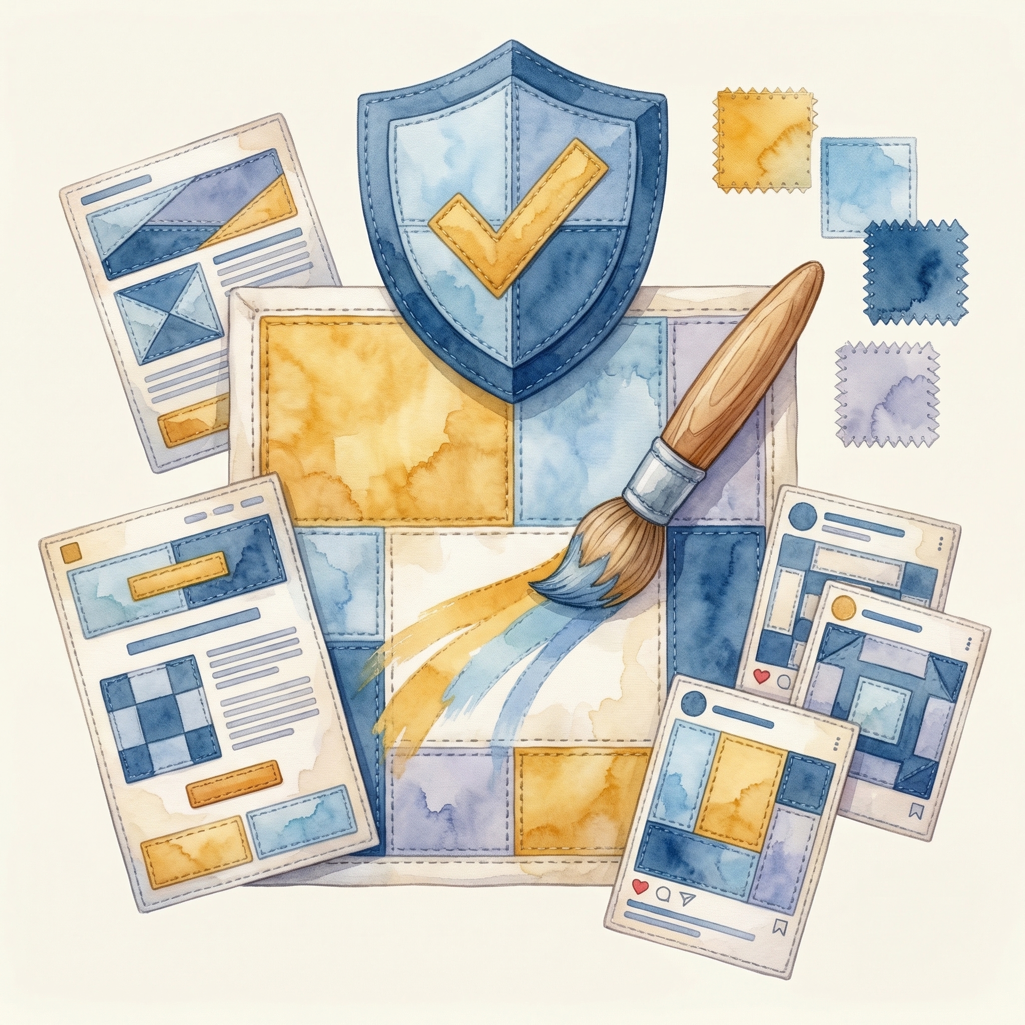 AI-generated creative reviewed against brand guidelines